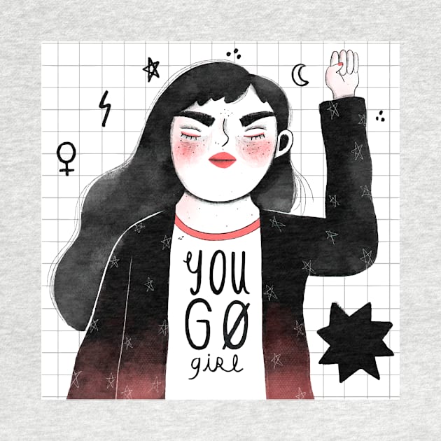 You Go Girl in black color by Alg0rany